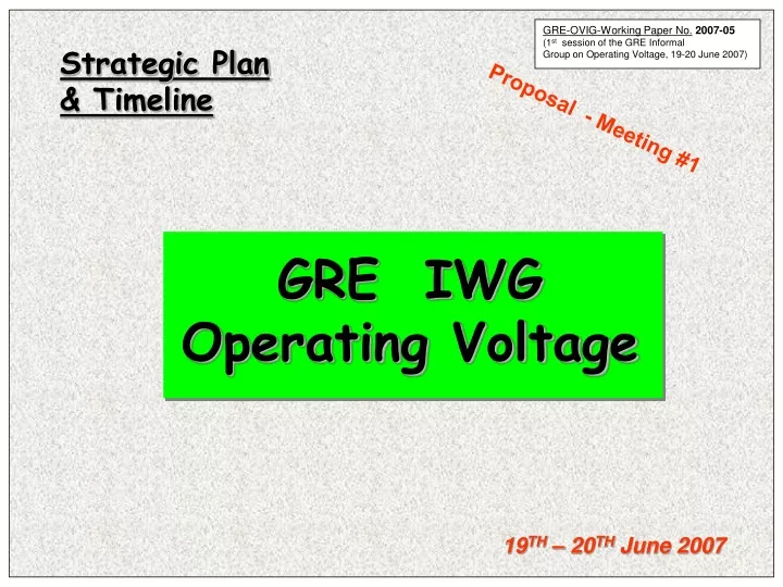 gre ovig working paper no 2007 05 1 st session