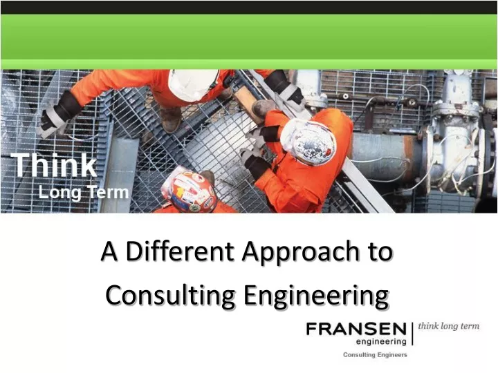 a different approach to consulting engineering