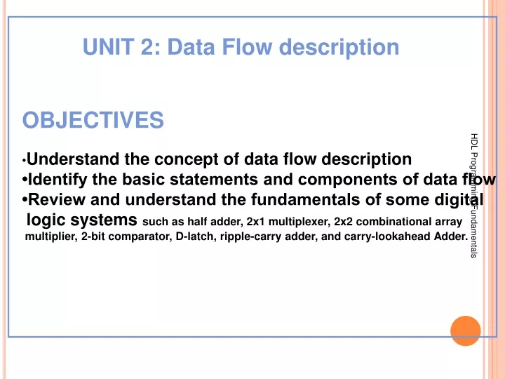 unit 2 data flow description