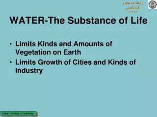 WATER-The Substance of Life