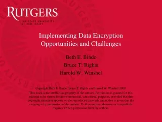 Implementing Data Encryption Opportunities and Challenges