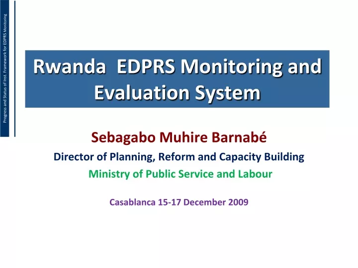 rwanda edprs monitoring and evaluation system