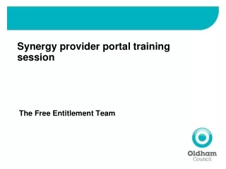Synergy provider portal training session