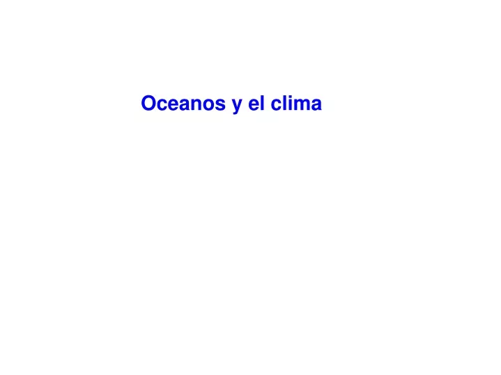 oceanos y el clima