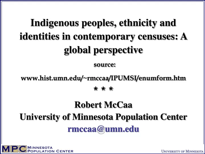 indigenous peoples ethnicity and identities