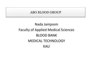 ABO BLOOD GROUP
