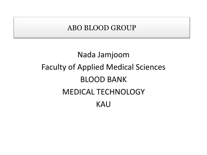 abo blood group