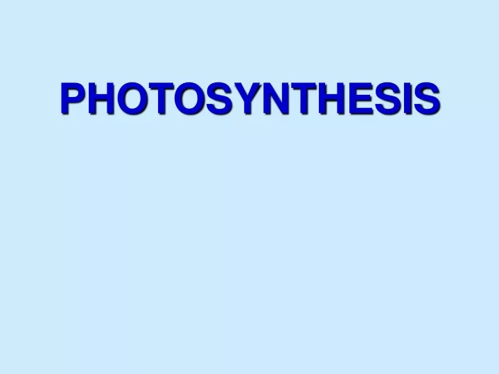 photosynthesis