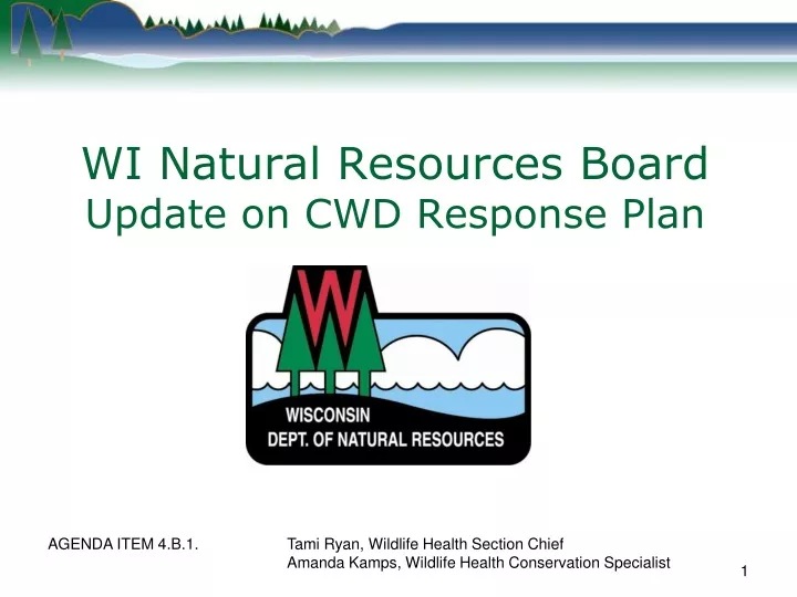 wi natural resources board update on cwd response plan