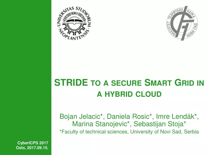 stride to a secure smart grid in a hybrid cloud