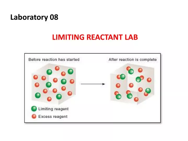 laboratory 08 limiting reactant lab