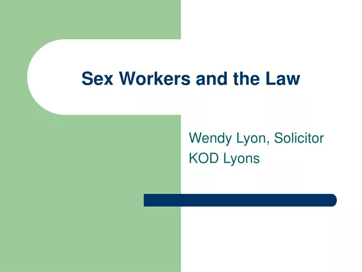 sex workers and the law