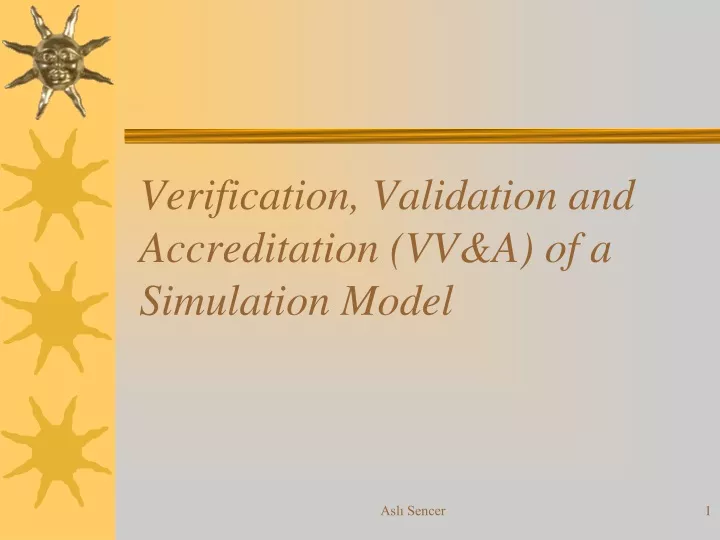 verification validation and accreditation vv a of a simulation model