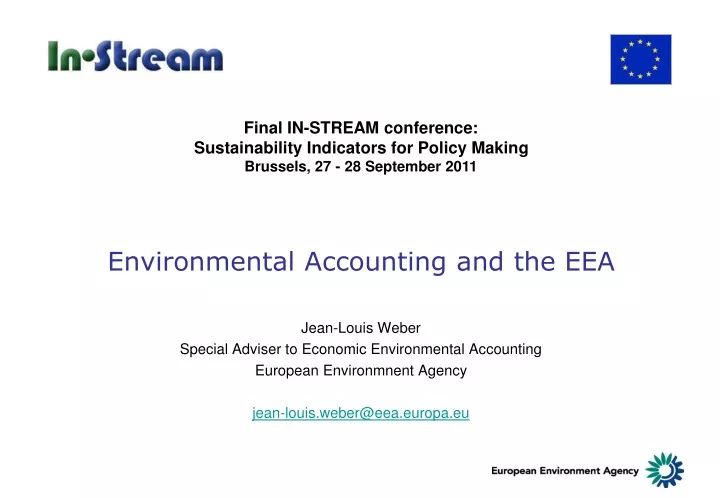 environmental accounting and the eea