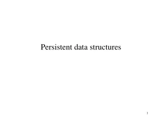 Persistent data structures