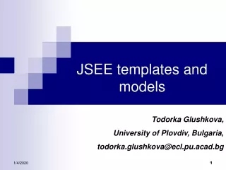 JSEE templates and models