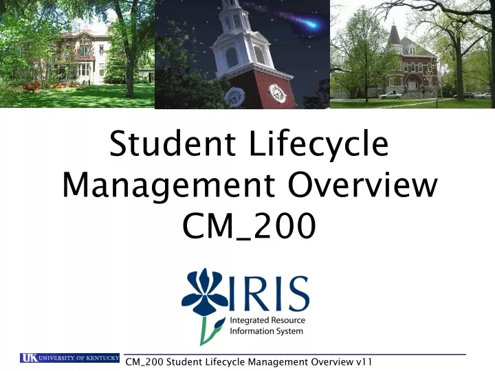 student lifecycle management overview cm 200