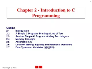 Chapter 2 - Introduction to C Programming
