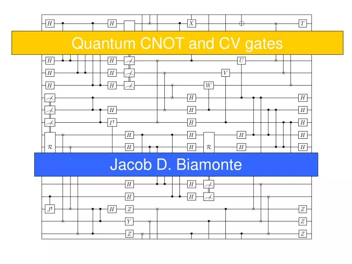 quantum cnot and cv gates