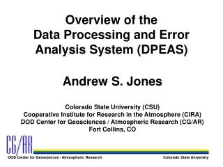Overview of the Data Processing and Error Analysis System (DPEAS)
