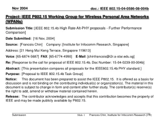 Project: IEEE P802.15 Working Group for Wireless Personal Area Networks (WPANs)