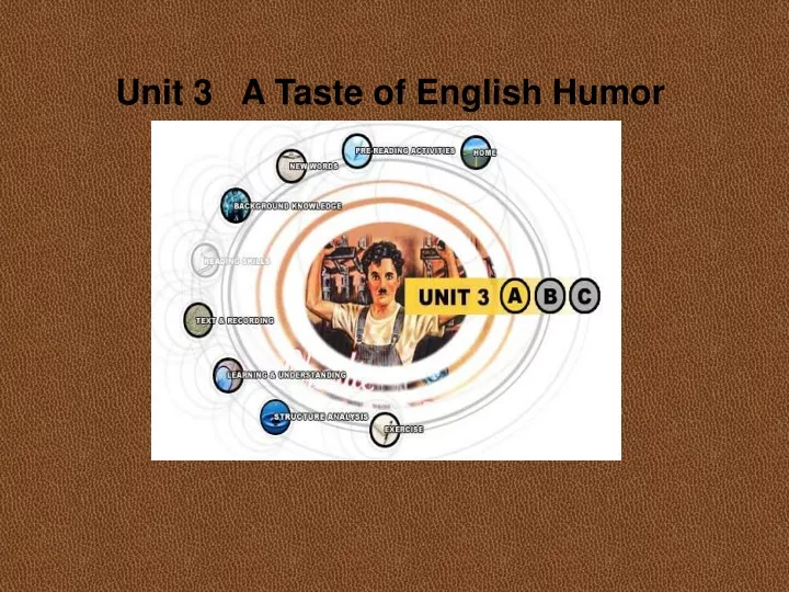 unit 3 a taste of english humor