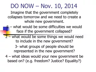 DO NOW – Nov. 10, 2014