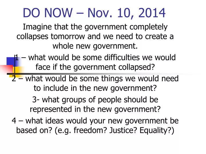 do now nov 10 2014