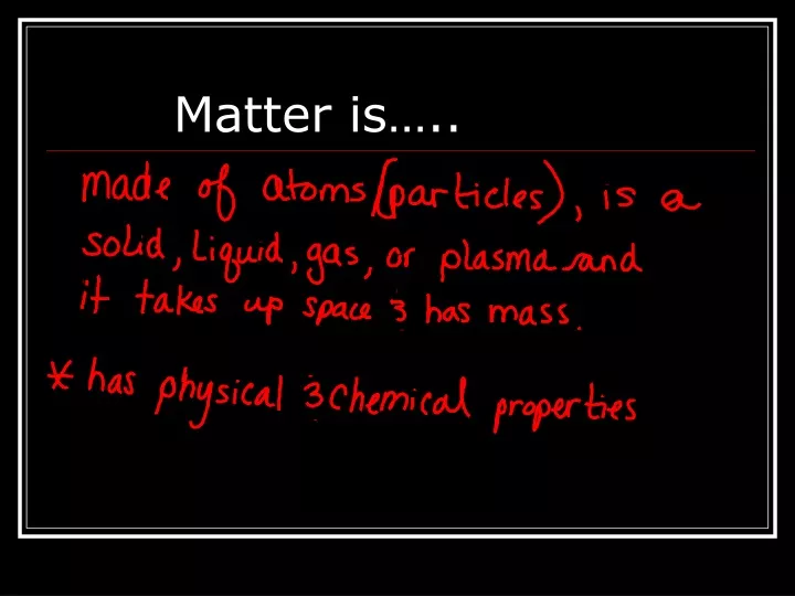 matter is