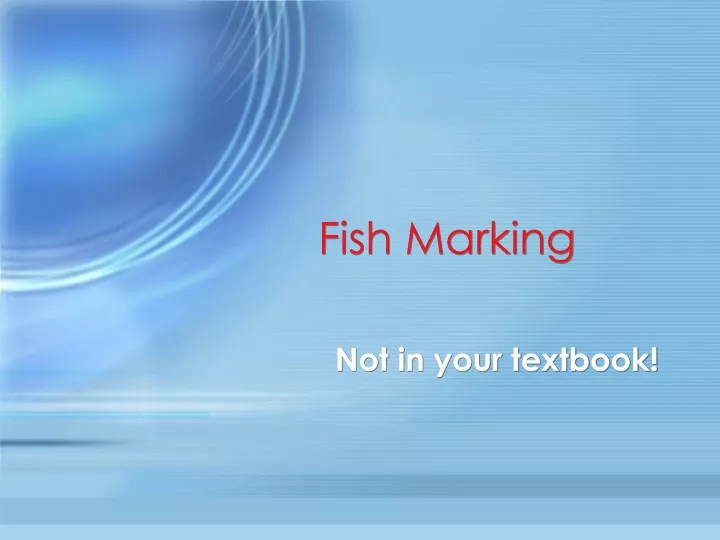 fish marking