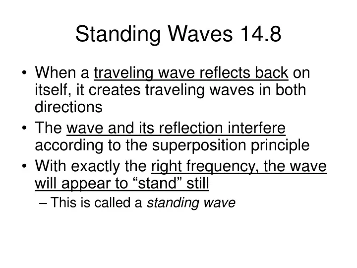 standing waves 14 8