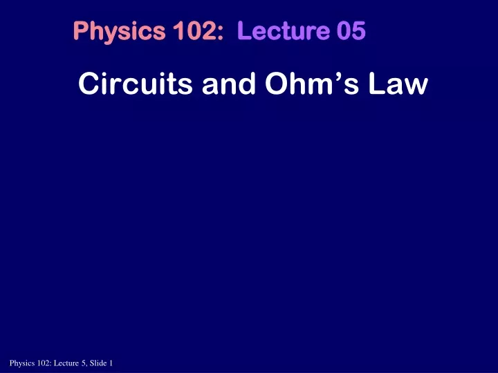 circuits and ohm s law
