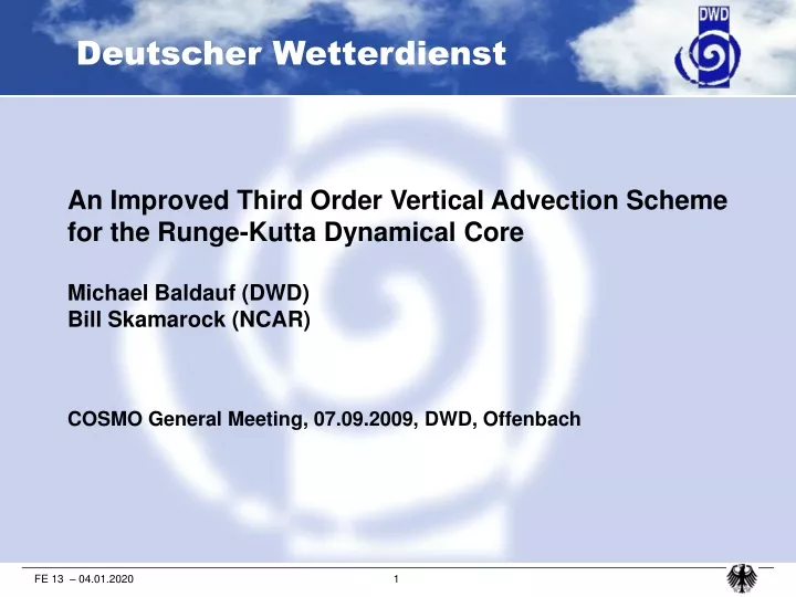 an improved third order vertical advection scheme