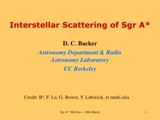 Interstellar Scattering of Sgr A*