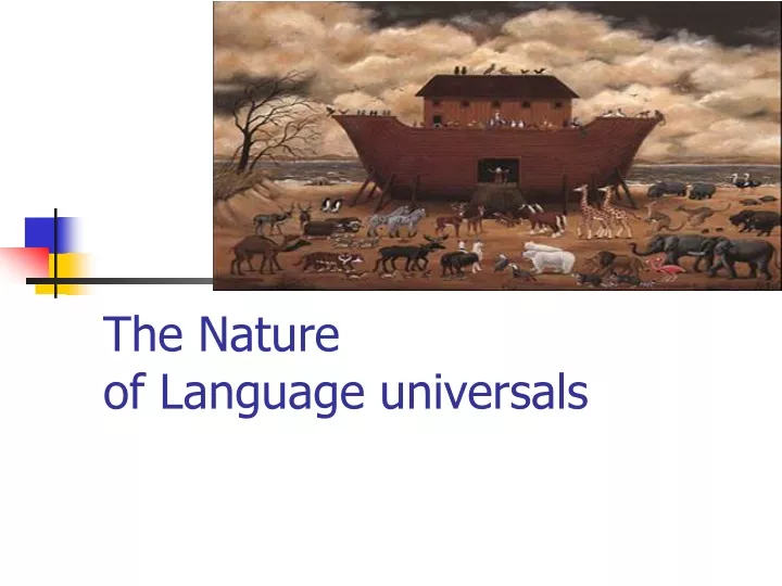 the nature of language universals
