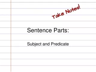 Sentence Parts:
