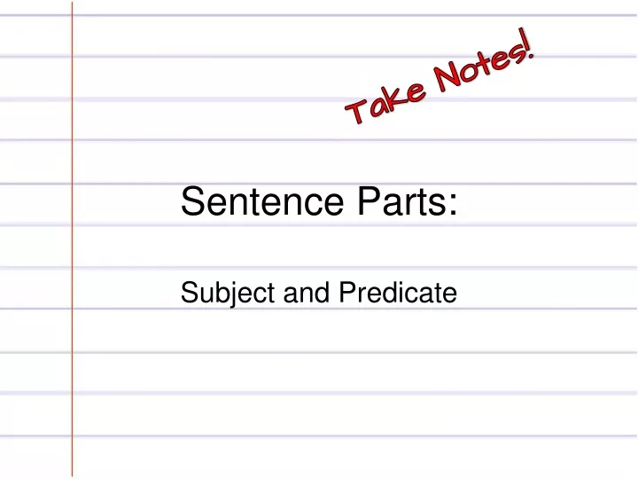 sentence parts
