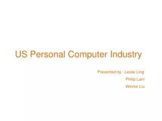 US Personal Computer Industry