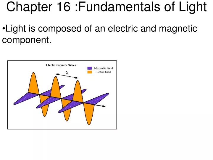 chapter 16 fundamentals of light