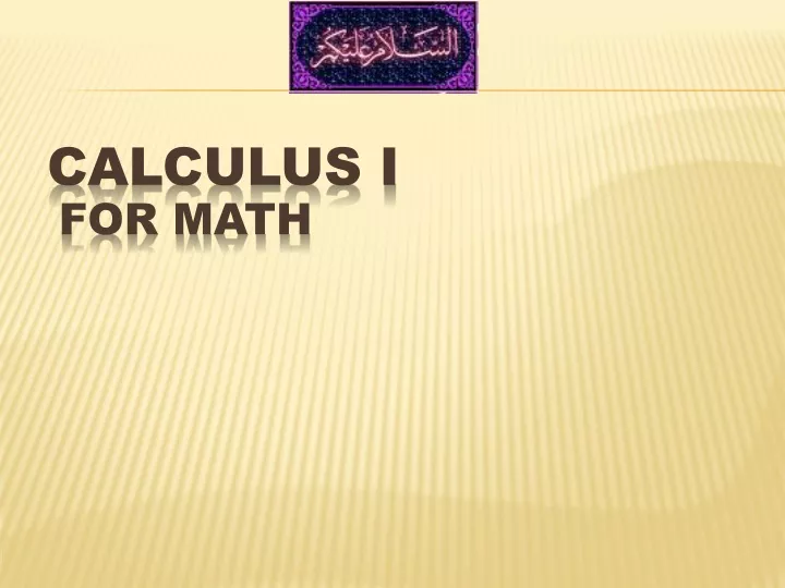 calculus i for math