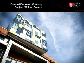 External Examiner Workshop Subject / School Boards