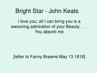 Bright Star - John Keats