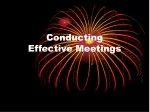 Conducting  Effective Meetings