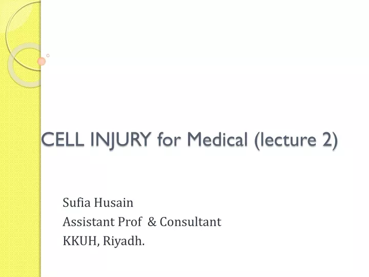 cell injury for medical lecture 2