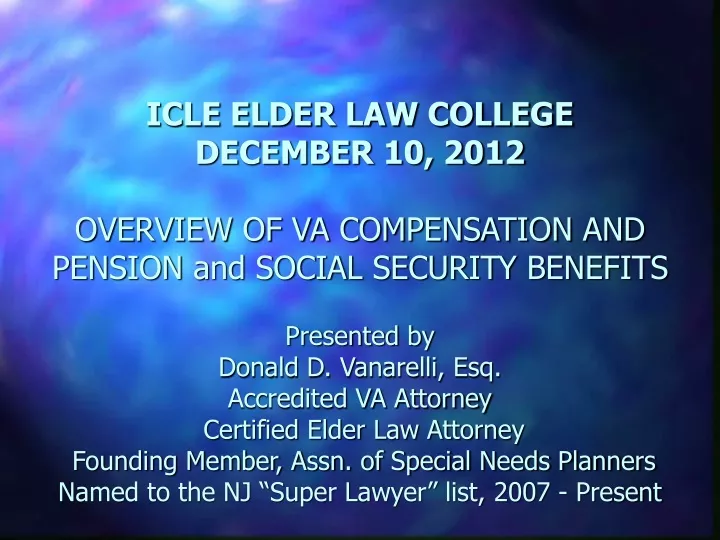 icle elder law college december 10 2012 overview