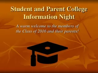 Student and Parent College Information Night