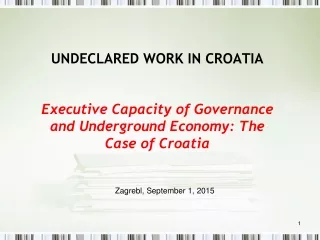 UNDECLARED WORK IN CROATIA