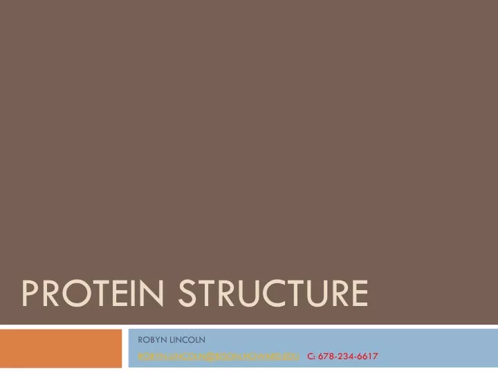 protein structure