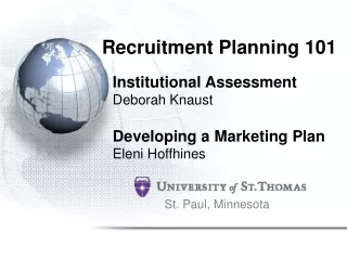 Institutional Assessment Deborah Knaust Developing a Marketing Plan Eleni Hoffhines