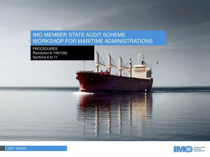 imo member state audit scheme workshop